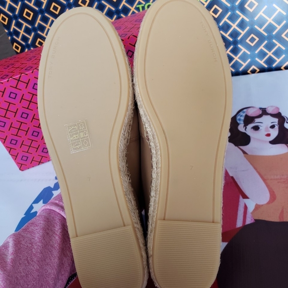 NWT!!! TORYBURCH EVERLY LEATHER ESPADRILLE (TIRAMISU) - Picture 3 of 7